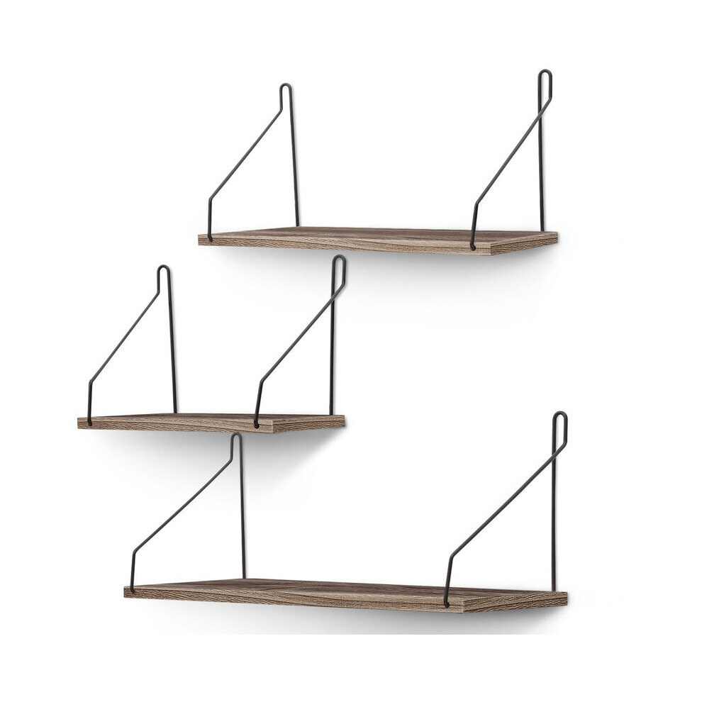 Wall Mount Corner Shelf, Rustic Floating Shelves For Decor, Space-Saving Rustic Design Strong Bearing Capacity In Kitchen Office Shelving (3Pcs) 9405630229776
