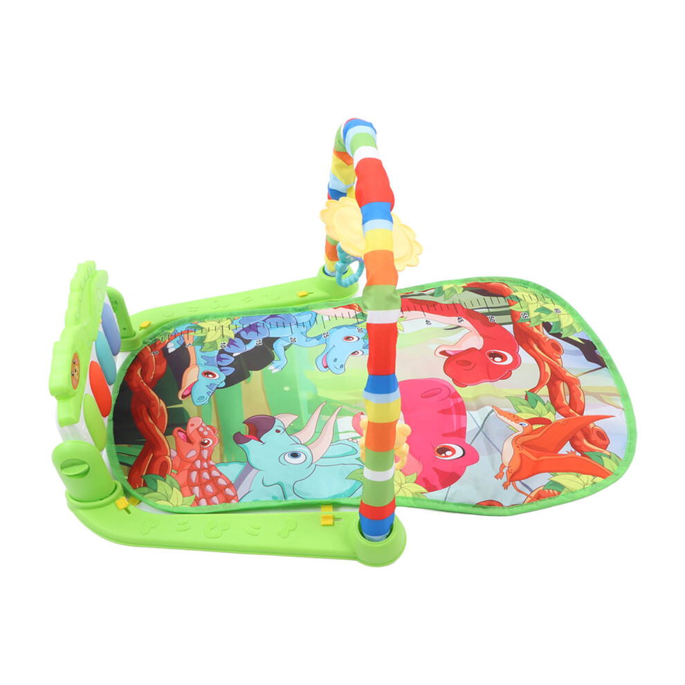 Multifunctional Baby Play Mat with Musical Piano & Dinosaur Pattern, 74x56x43cm Green