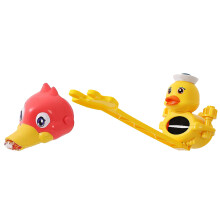 Cartoon Wasserhahnverlängerung Set ABS Doppel-Wasserstrahl für Kinder Rot