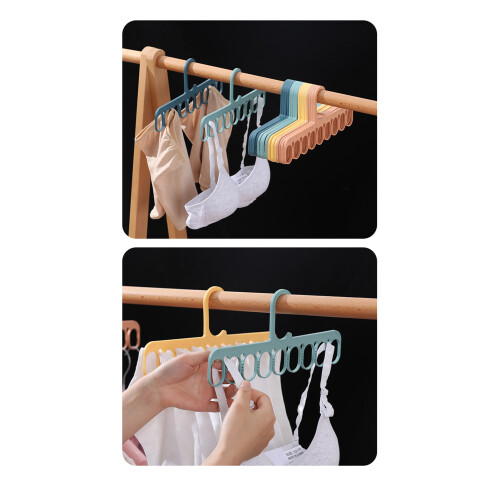 Dunkelblauer 9-Loch-Plastik-Kleiderbügel Kleiderschrank-Organizer 2