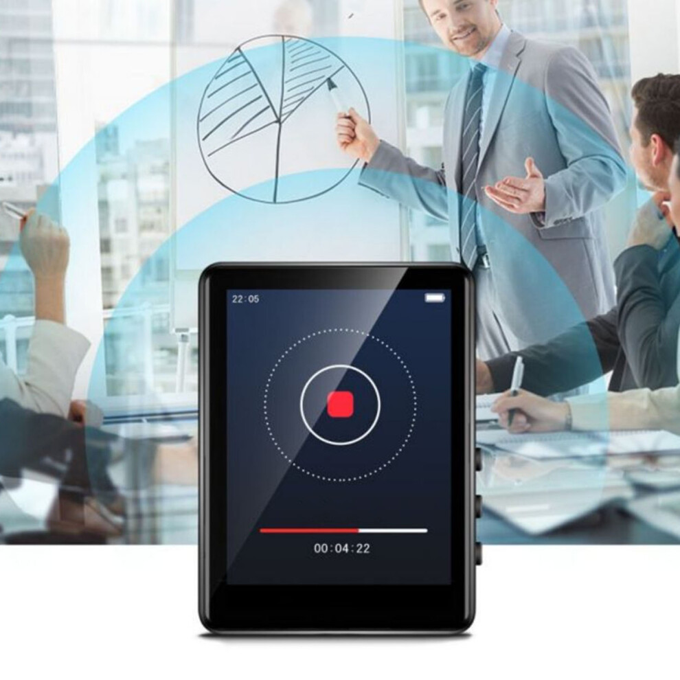2.4In Touch Screen Mp3 Player 4Gb, Bluetooth 5.0, Fm Radio & Voice Recorder In Black 9351370097215