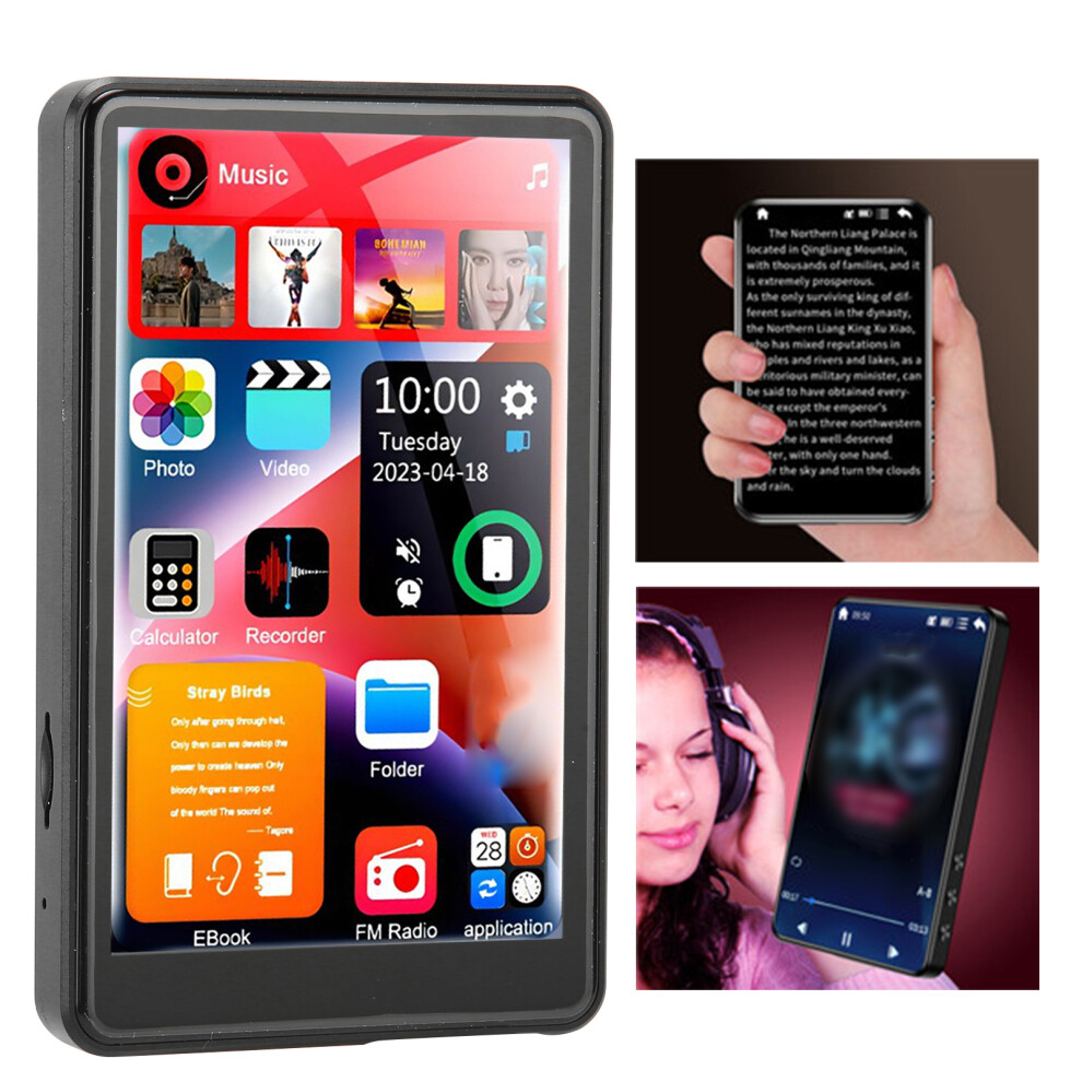 X20 4.0" Hd Touch Mp3 Player 16Gb Bluetooth 5.0 Black 8791370097234