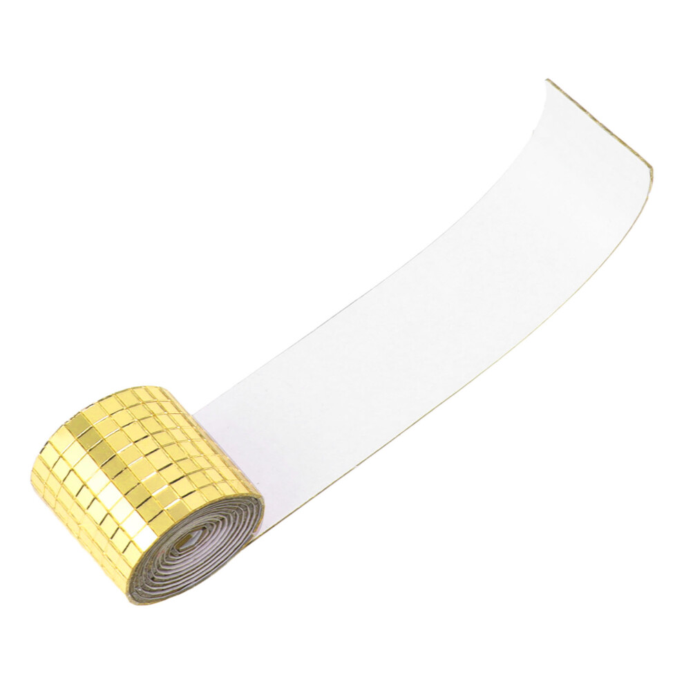 1600Pcs Self Adhesive Glass Tile Mosaic Sheets Gold For Home Decoration 9391370097365