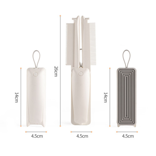 Cats Grooming Comb Plastic Teeth to Remove Tangles and-White 2