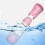 Bouteille d'eau pour chien, bol de nourriture,-Rose 2 6