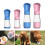 Bouteille d'eau pour chien, bol de nourriture,-Rose 2 4