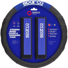 Copri volante - Sparco - SPC1111KAZ - Blu/Nero - 100% poliestere - Universale