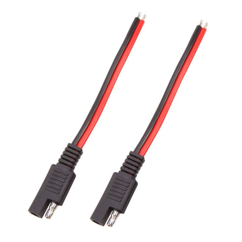 10PCS 15CM SAE 2 Pin Quick Connector Disconnect Plug 14AWG SAE Extension Cable Wire Harness for Motorcycle Solar Panel 1