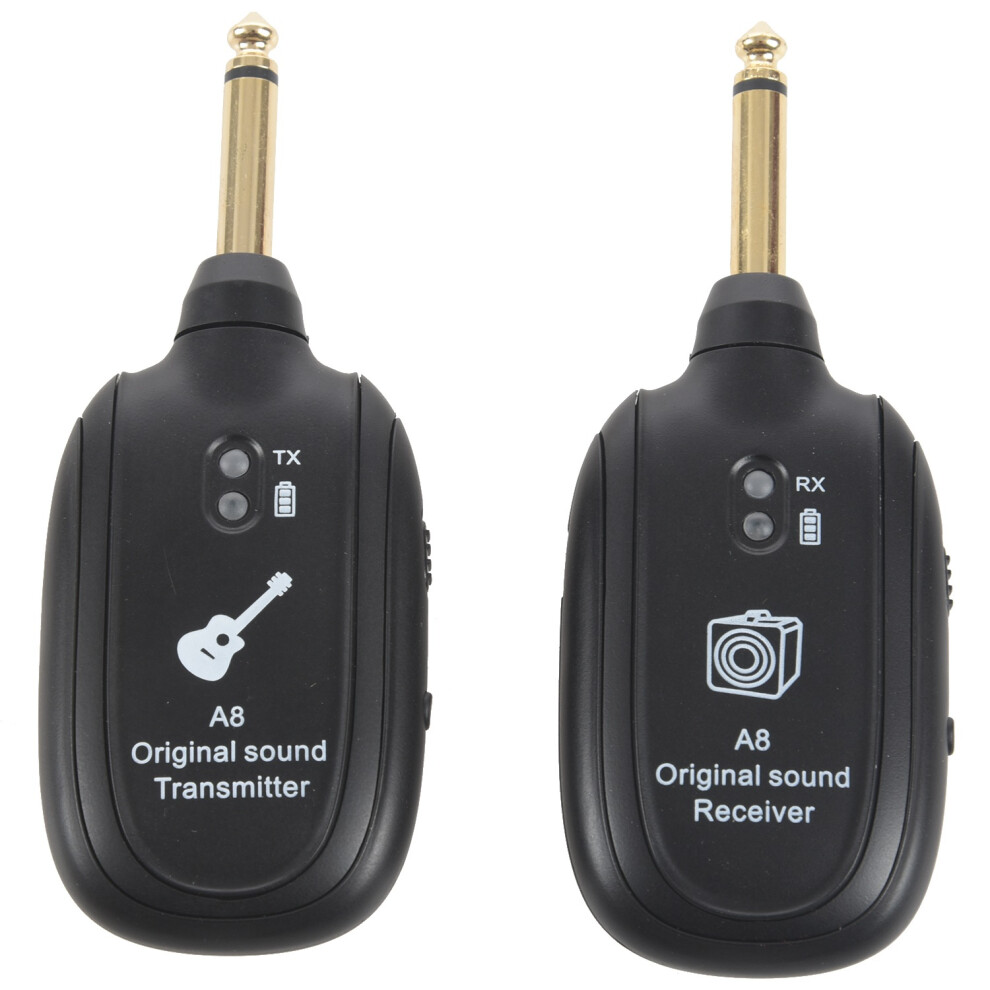 Uhf Guitar Wireless System Transmitter Receiver Built-In Rechargeable 6033227153710