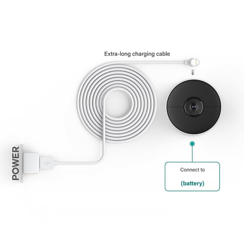 Long Time Use Power Cable for NEST Cams Featuring-5.2 meters 1