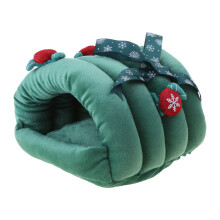Small Animal Warm House Plush Bed Hideout Christmas Nest for-L