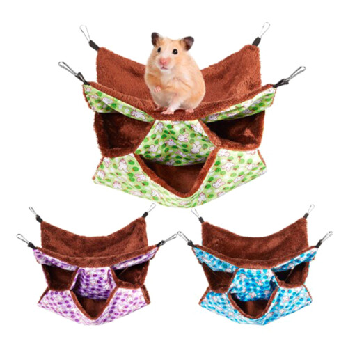 Hanging Hammock Small Pet Sleeper Plush Bed for-Green 1