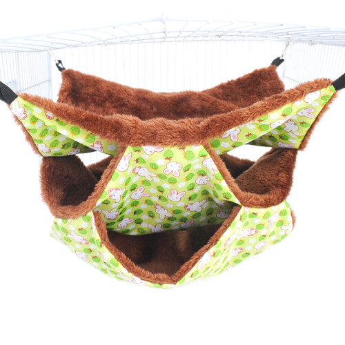 Hanging Hammock Small Pet Sleeper Plush Bed for-Green
