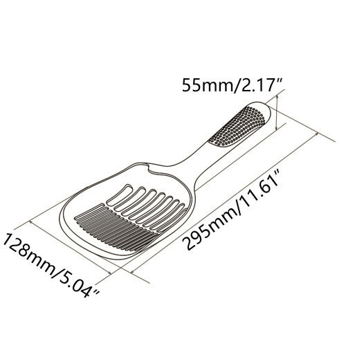 Kattenbakschep Grote Kitten Pooper Lifter Plastic Zeef Diepe 2