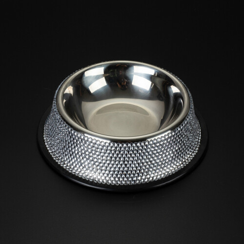 Hundefutter-Futternapf, Edelstahl-Wassernäpfe mit-Silber 2
