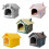 Lit de maison pour animaux de compagnie, grotte chaude-Chat gris 2
