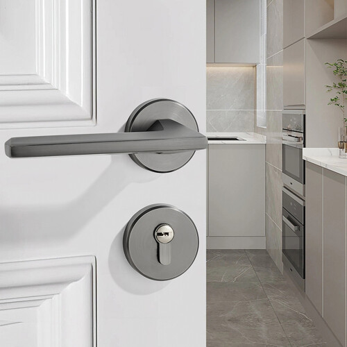 Secure Your Home With This Metal Door Lock Featuring-Gray 2