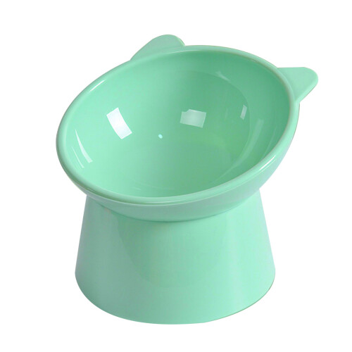 Cats Elevated Bowls 45 Tilted Raised Dish Pet Plastic-Green