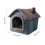Lit de maison pour animaux de compagnie, grotte chaude-Chat gris 4