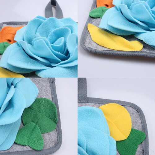 Snuffle Mat Puzzle Feeder Interactive Toy Slow Feeder for-blue 2