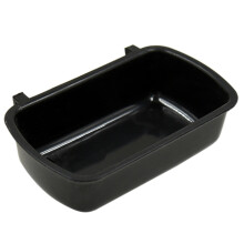 Small Pet Food Feeder Bowl Hamster Cage Hook Up Hanging-Black