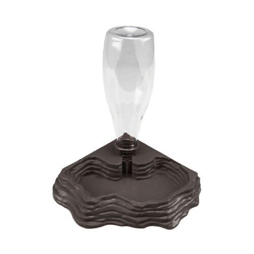 Automatic Refilling Reptile Drinker Water Dish Bowl-brown