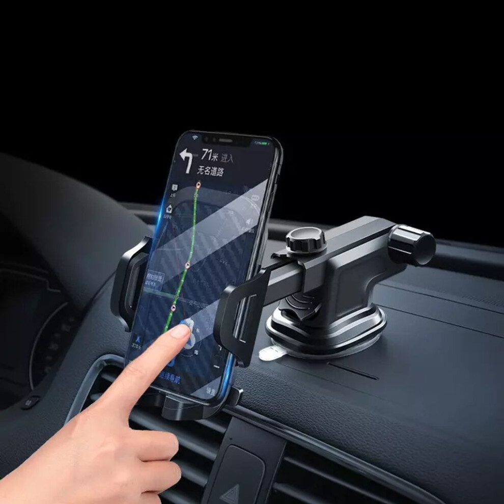 Car Phone Holder, Universal Compatibility With Strong Suction Cup, Hands-Free Stand For Windshield Dashboard Desk Mount, Flexible Viewing Angles, 9405630248890