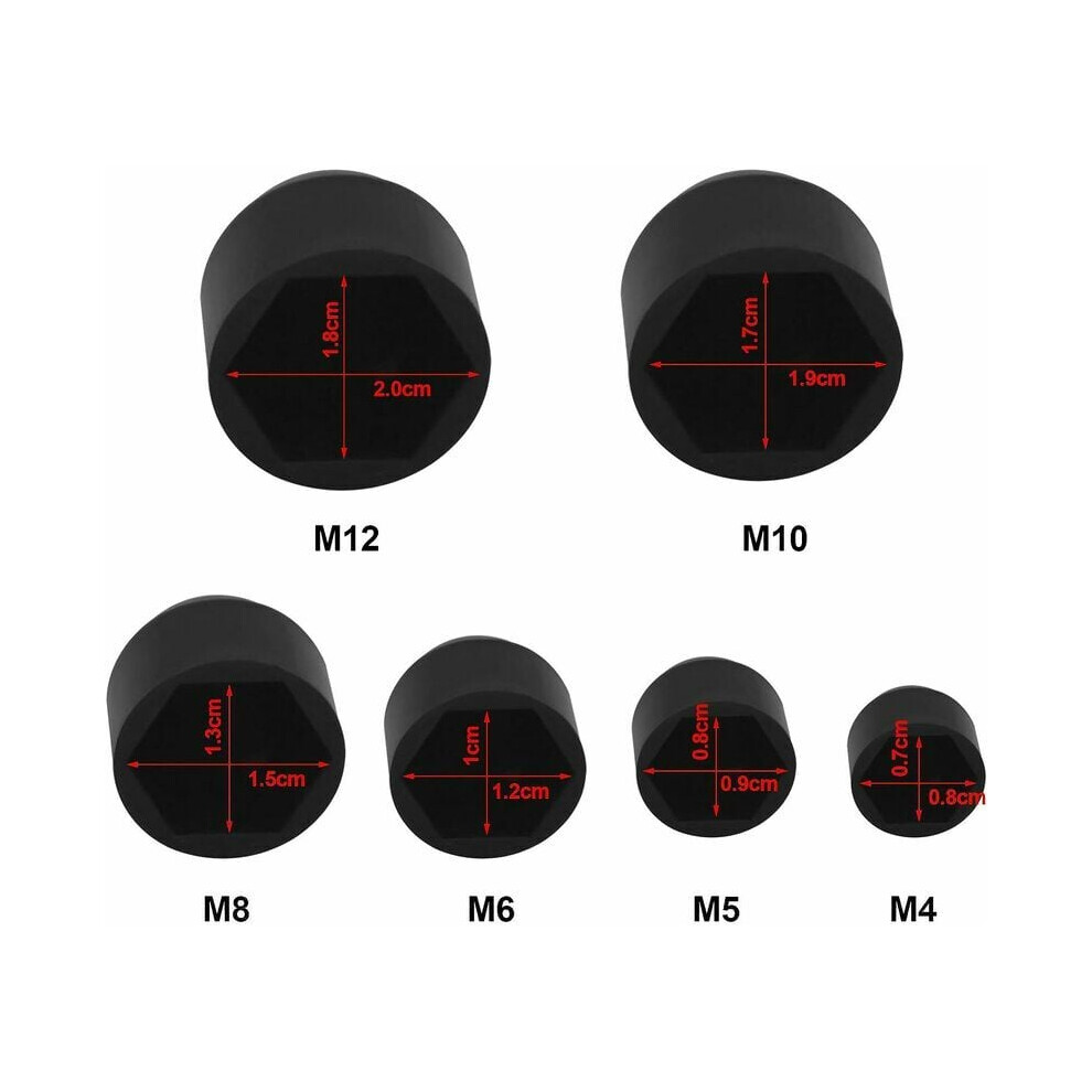 Bolt Nut Protection Cap, High-Quality Plastic Materials Dome Nut Protection Cap For M4,M5,M6,M10,M12,M8 Bolts, Rust Prevention & Sharp Edge 9169997139290