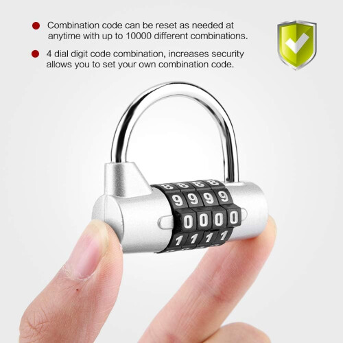Resettable Password Lock, Zinc Alloy Construction, Heavy Duty Security Padlock for Versatile Use 2