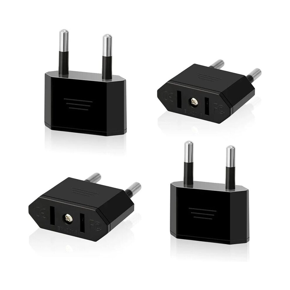 European Plug Adapter For Travel, Us To Europe Plug Adapter With Plug And Play Design, Fireproof Safe Europe Travel Adapter, Small And Lightweight 9009791847291