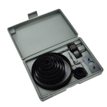 Impact Resistance Hole Saw Kit, Smooth Cutting Edges On Premium Carbon Steel, Professional Quality Tools For Versatile Use In Wood, Plastic, And PVC,
