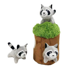 4 stuks Fun Hide Seek Dog Toy Krakende Hide Seek-Wasbeerboomgat
