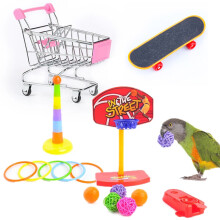 4 Types Bird Toys Parrot Intelligence Training Toys Set for