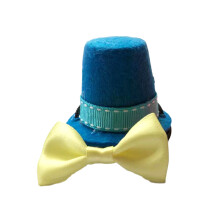 Harnais Dragon barbu réglable, 3-Chapeau bleu + noeud papillon