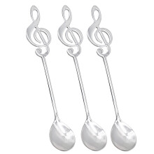Verschleißfeste Löffel für Espresso und Dessert, Edelstahl 304, kreatives Design, ergonomischer Griff, silberfarbenes Besteck – ideal als