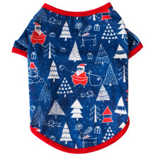 Holiday Pet Vest Shirt Santa Clause Snowman-M Christmas tree
