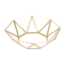 Vintage Metal Decorative Vanity Dresser Tray, Multipurpose Organizer For Perfume, Jewelry, And More, Clear Glass Surface And Gold Metal Frame