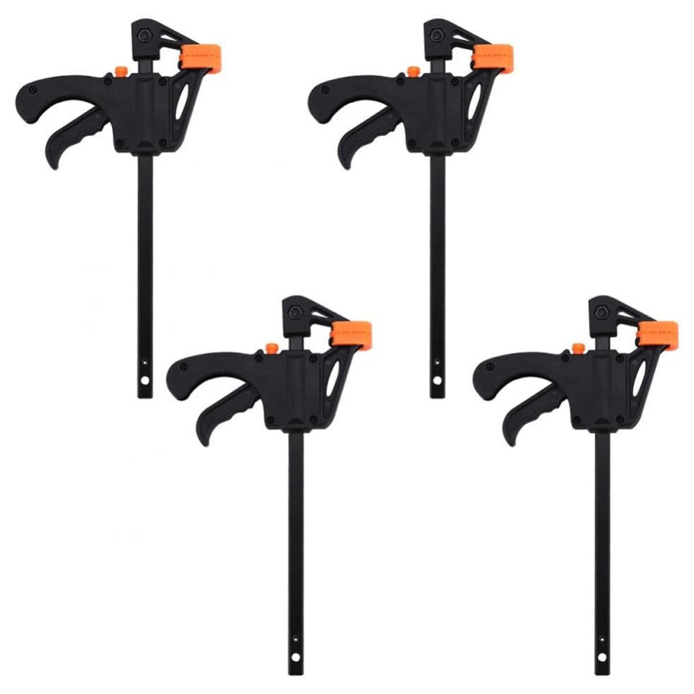 One-Handed Quick-Release Clamps For Woodworking, Versatile Clamping Tools For Furniture Manufacturing And Packaging, 4Pcs 9173940310155