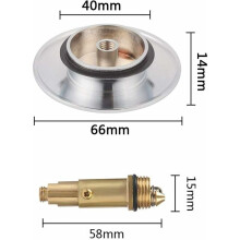 Bouchon de vidange élégant pour lavabo de salle de bain, bouchon universel à clapet avec double joint en caoutchouc et laiton poli, pour lavabo et
