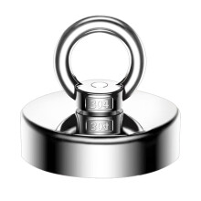 Fishing Magnet Featuring Anti-Corrosion Coating, High Power Magnet with Steel Sleeve for Lake Beach Retrieval, Neodymium Rare Earth Magnet for