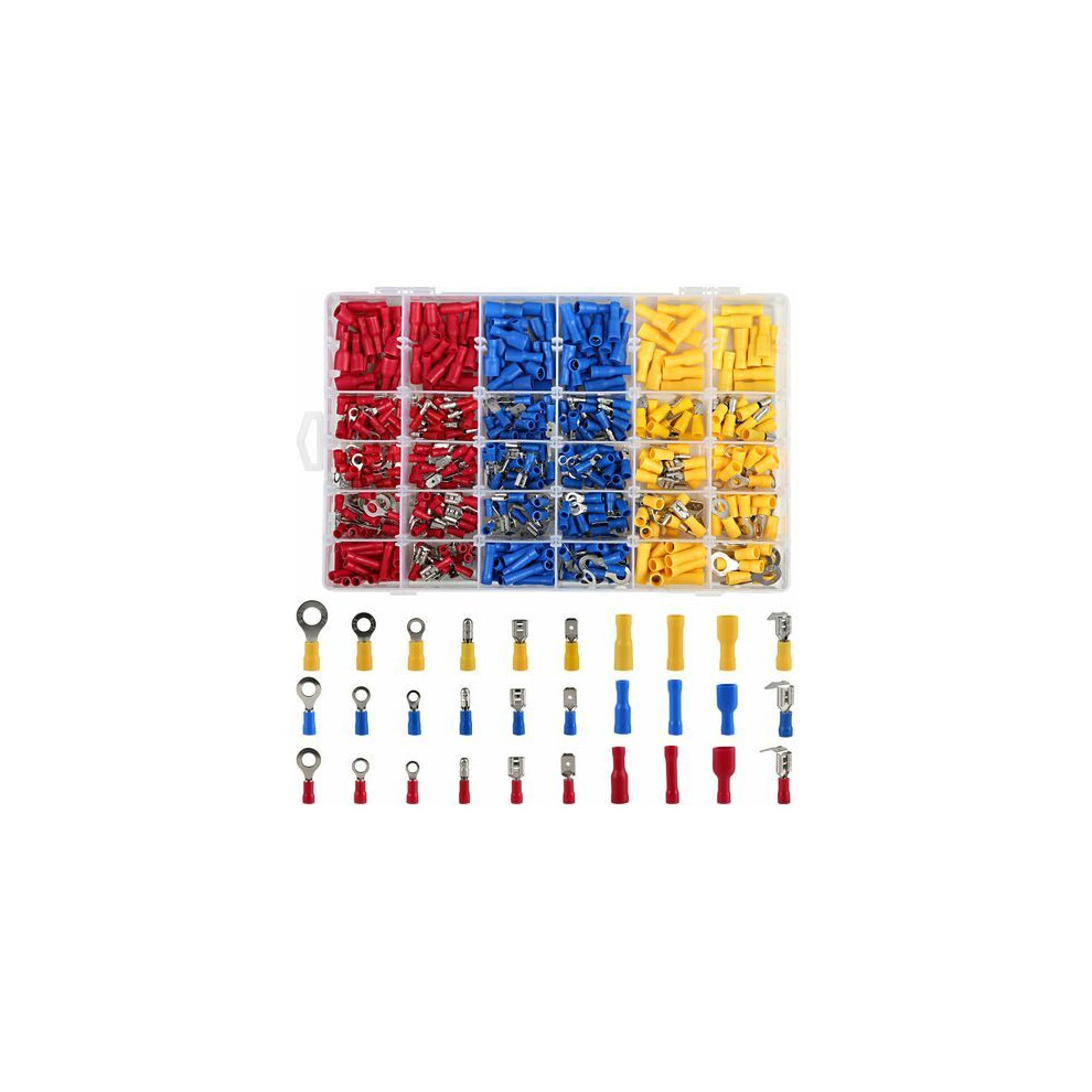 Vinyl Insulated Butt Splice For Easy Wire Connection, Waterproof Antifreeze Crimp Terminal Protection Heavy Gauge Tin Plated Brass Ensures Long 9405630044188