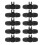 Kit de acessórios para irrigação por gotejamento com conector T de engate rápido e fácil de usar para tubos de 8/11 e 4/7 polegadas, vermelho. 1