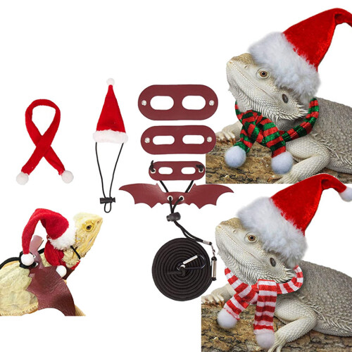 Bearded Dragon Harness Lizard Leash Adjustable Set with 1