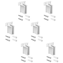 6Pcs Sturdy Plastic Shelf Brackets for Closet Storage Systems