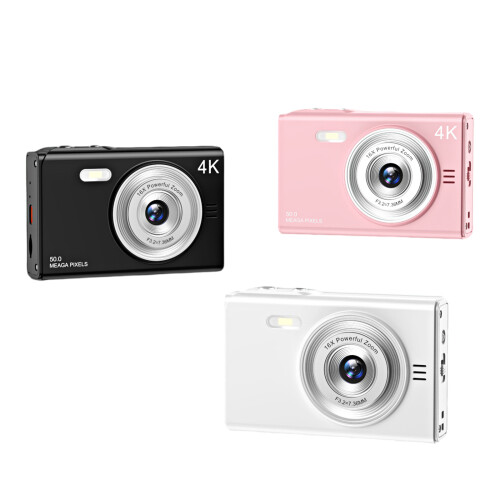 Point and Shoot Digital Camera Camera 48MP Video Recording-Pink 1