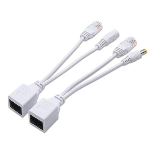 1 paar passieve PoE-adapterinjector en splitterset voor