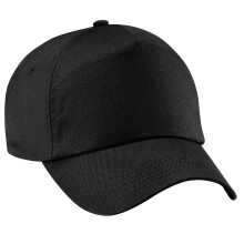 (One Size, Black) Beechfield Unisex Plain Original 5 Panel Baseball Cap
