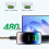 60W USB C-oplaadkabel Draagbaar 2 in 1 Type-Retroroze 6