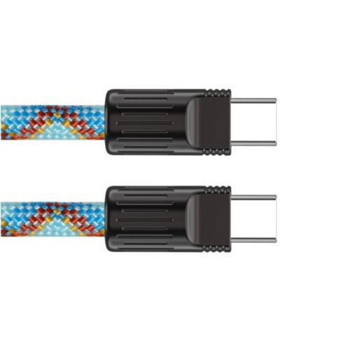 Fonctionnalité 2 en 1 Câble d'alimentation USB C-bleu islandais