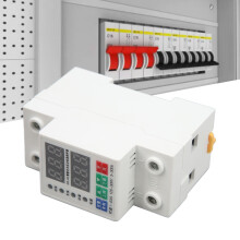 Zweiphasiges DIN-Schienen-Voltmeter 120-300V 1-63A Übervoltschutz